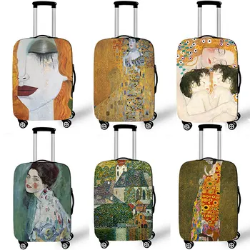 Gustav Klimt Pictură în Ulei Sărut portbagajului pentru a Călători Portretul lui Adele Bloch-Bauer Valiza Capac Anti Praf Capace de Protecție