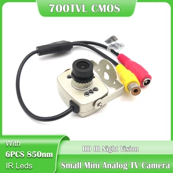 HD CMOS 700TVL de Culoare Mici Mini Metal Analog Camera Infrarosu 850nm 5M Viziune de Noapte AV Video de Supraveghere Camera de Securitate