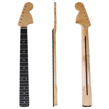 High gloss Canadian Maple cap mare ST gât chitara chitara electrica gât galben negru cu linie de mijloc pe partea din spate