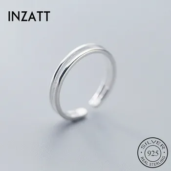 INZATT Real Argint 925 Geometrice Inel Reglabil Pentru Femei de Moda de Petrecere Bijuterii Fine Minimalist Clasic Accesorii