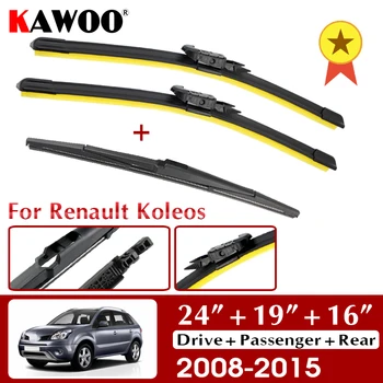 KAWOO Ștergător Față-Spate, stergatoarele Set Pentru Renault Koleos 2008- 2015 2014 2015 2016 2017 Parbriz Silicon Refill 24