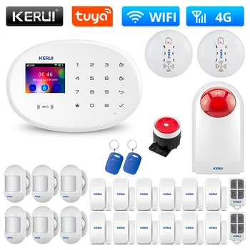 KERUI W204 WIFI 4G GSM Tuya Smart Home Securitate Alarmă Sistem de 2.4 Inch TFT Touch Panel APLICAȚIE de Control Antifurt