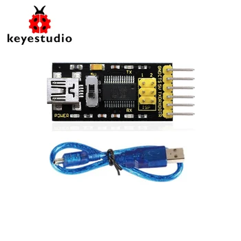 Keyestudio FTDI(original chips-uri) Program de Bază Downloader USB to TTL FT232+cablu USB pentru Arduino