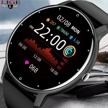 LIGE 2022 Nou Ceas Inteligent Bărbați Ecran Tactil Complet Sport Fitness Ceas IP67 rezistent la apa Bluetooth Pentru ios Android smartwatch Barbati+cutie