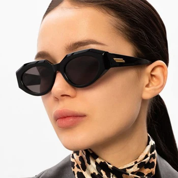 Negru Brand Ochi de Pisica ochelari de Soare Femei 2021 Moda Mici Ochelari de Soare pentru Femei Tendință Glasees moda