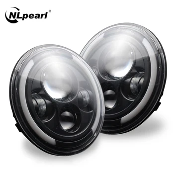 NLpearl 7Inch Faruri cu LED-uri Depus 4x4 Pentru Jeep Wrangler JK Off-Road Unghi de Ochi pentru Lada Niva Urban Faruri Rotunde 12V 24V