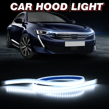 Noaptea cavaler Led-uri Auto Capota Lumini Benzi pentru circulație Diurnă Lumina Benzi Flexibile LED Auto Atmosfera Lampă Ambientală de Fundal Universal