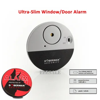 Noi SE-0106 Ulrta-Slim Ușa Fereastra Senzor Magnetic de Alarmă Cu Avertizare Autocolant Pentru Casa Casa Apartament Birou Magazin Securitate