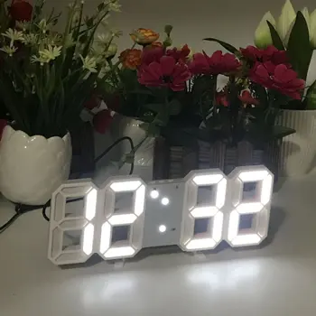Nordic Mare Ceas de Perete Digital de Bucatarie LED-uri de Afișare Acasă Ceasuri de Perete Ceas de Noapte USB, Ceas cu Alarma Electronic de Baie Ceas de Masa