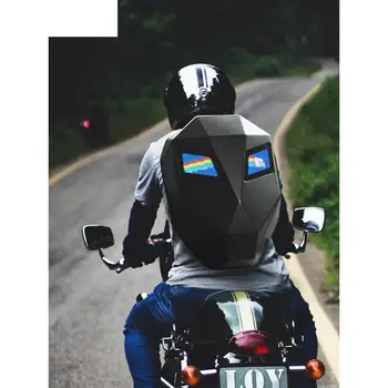 Nou Elegant de Înaltă calitate, Strada Lumina LED-uri de Motociclete se Răcească Rucsac Barbati Hard Shell Sport rezistent la apa Motocicleta Rucsac