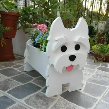 Nouă Grădină de Flori Câine Oală de Plantat Schnauzer Bulldog Pudel de Rasa Yorkshire Vase de Gradina DIY din PVC Flori de Plantat Gradina Decor Acasă