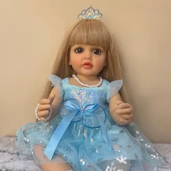 NPK 55CM Renăscut Baby Doll Corp Plin de Silicon Betty Impermeabil Copilul Fata de Papusa Printesa Realiste Sof Touch