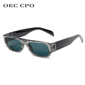 OEC CPO Epocă Dreptunghi ochelari de Soare pentru Femei Brand de Moda Nuante Sqaure Ochelari Barbati Classic Cadru de Flori Punk UV400 Ochelari