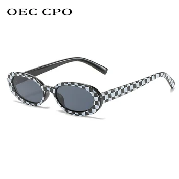 OEC CPO Moda Mici, Ovale ochelari de Soare pentru Femei Brand Designer Elegante, Ochelari de Soare Fierbinte de sex Feminin Personalitate Ochelari de soare UV400 Oculos