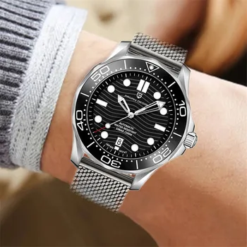 PAGANI DESIGN de brand original pentru Bărbați automat ceas de Moda 007 bărbați ceasuri mecanice Curbat safir oglindă Impermeabil ceas 1685