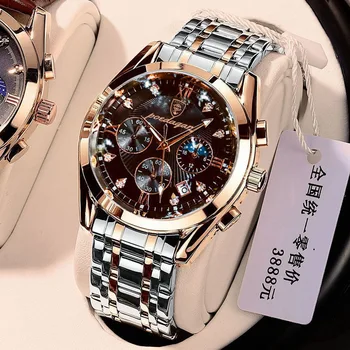 POEDAGAR Noua Moda Mens Ceasuri Impermeabil Luminos Top Brand de Lux Cuarț Ceas de mână Completă Stell Militare Ceas deșteptător