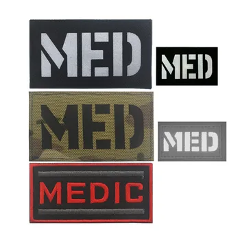 Reflectorizante MEDIC Broderie Patch-uri IR de MEDICINĂ Militară Patch-uri Tactice de Luptă EMT Emblema Aplici Tesatura Ecusoane Brodate