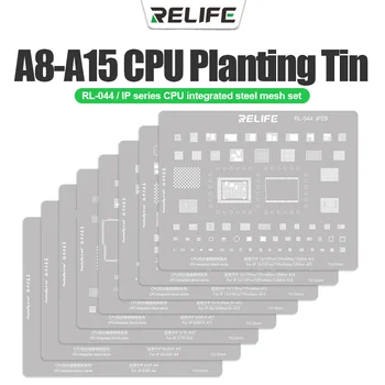 RELIFE CPU RAM A8/A9/A10/A1/A12/A13 IC Cip BGA Reballing Stencil Planta Tin Plasă de Oțel Pentru iPhone 8P/X/XsMax/11ProMax/12ProMax