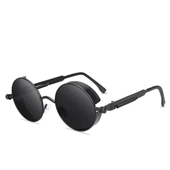 Runda Steampunk Bărbați ochelari de Soare pentru Femei Brand Designer de Moda Ochelari Retro Cadru Metalic Vintage de Înaltă Calitate Ochelari de Soare UV400