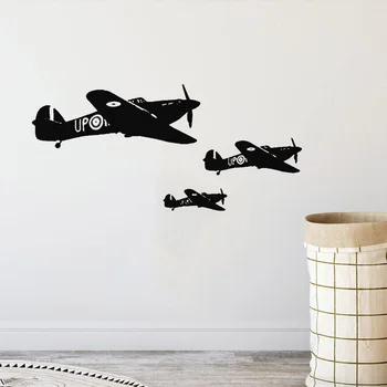 Război Avion Militar Perete Decal Aer Aviației Pentru Băieți Dormitor De Decorare Perete Avion Autocolant De Perete Copii Dedroom Poster