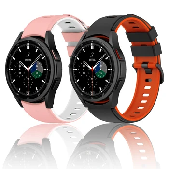 Silicon Curea pentru Samsung Galaxy Watch 5 Pro 45mm/Watch5 44mm 40mm/Watch4 Clasic 46mm 42mm Femei Bărbați Brățară Bandă Curea
