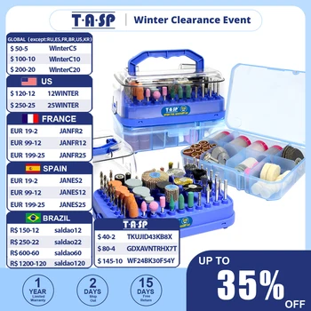 TASP 310pcs Instrument Rotativ Accesorii Kit 3.2 mm sistem de prindere pentru Dremel Electric Mini Drill Grinding Șlefuire Tăiere Gravură, Lustruire