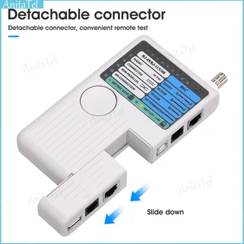 Telecomanda noua Tester de Cablu RJ11 RJ45 USB BNC Cablu de Rețea LAN Tester Pentru cablu UTP STP Cablu LAN Tracker Detector FTTH Instrument de Înaltă Calitate
