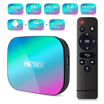 TV Box HK1 CUTIE Amlogic S905X3 Android 9.0 4GB RAM, 64GB ROM 2.4 G&5G Wifi BT Rapid 8K Media Player, Set Top Box PK X96 T95 MAX PLUS