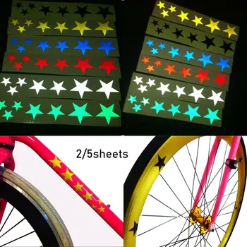 Uscat Ciclism Instrumente în aer liber Munte MTB Biciclete Reflector Bicicleta Autocolante Reflectorizante Cadru Roata Autocolant Decal Accesorii