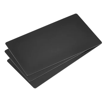 Uxcell Gol Metal Card 100x60x0.5 mm Aluminiu Anodizat Placă Neagră pentru Plăcuța de identificare 3 Buc