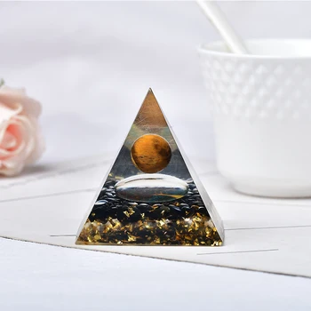 Vindecare De Cristal Piramide Orgonice Artizanat Lucrate Manual Rășină Chakra Decor Acasă Generator De Energie Pentru Meditație Reiki Echilibrare