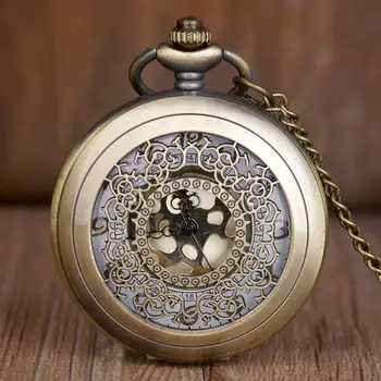 Vintage Chineses Taie Papper Cuarț Ceasuri de Buzunar Ceas Lanț Neacklace Pandantiv pentru Barbati Femei Cadouri pentru Baieti