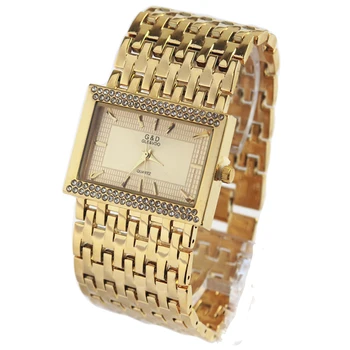 WA107 G&D Nou Brand de Lux pentru Femei Bratara Ceasuri de mana Quartz Crystal Lady Dress Watch Relogio Feminino de Aur Reloj Mujer