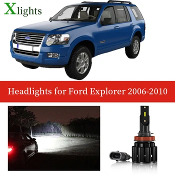 Xlights Led, Bec Far Pentru Ford Explorer 2006 2007 2008 2009 2010 Low High Beam Canbus Auto Far Lampa Accesorii