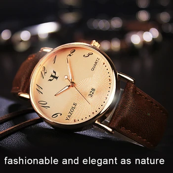 YAZOLE Bărbați Ceasuri de Lux, Ceasuri de Aur Barbati din Piele Trupa Cuarț Analogice Ceasuri de mână de Moda de Afaceri de Ceasuri de montre homme 2022