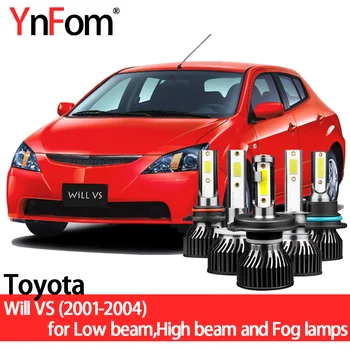 YnFom Toyota Speciale Faruri LED Becuri Kit Pentru Will VS E12 2001-2004 fază scurtă,fază lungă,lampă de Ceață,Accesorii Auto