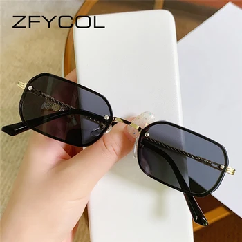 ZFYCOL Steampunk ochelari de Soare pentru Femei ochelari de Soare Vintage Barbati Retro Dreptunghi ochelari de Soare 2023 Designer de Brand de Lux Ochelari Ochelari