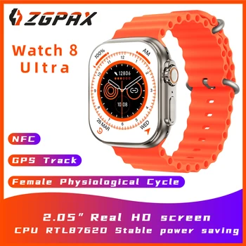 ZGPAX Ceas NOU 8 Ultra Bluetooth Inteligent Apel Nou Arrivel Ecran de Încărcare Wireless Ultra Smartwatch pentru Bărbați Android Telefon Apple