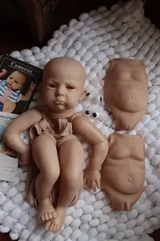 【Alege Băiat/Fată Burta】FBBD 23inch Renăscut Baby Doll Kit Cameron De Laura Tuzio Ross Nevopsite Kit Ediție limitată Cu COA